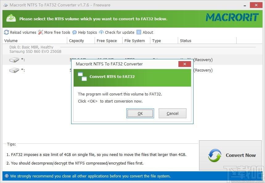 Macrorit NTFS to FAT32 Converter下载,NTFS转FAT32软件,硬盘工具